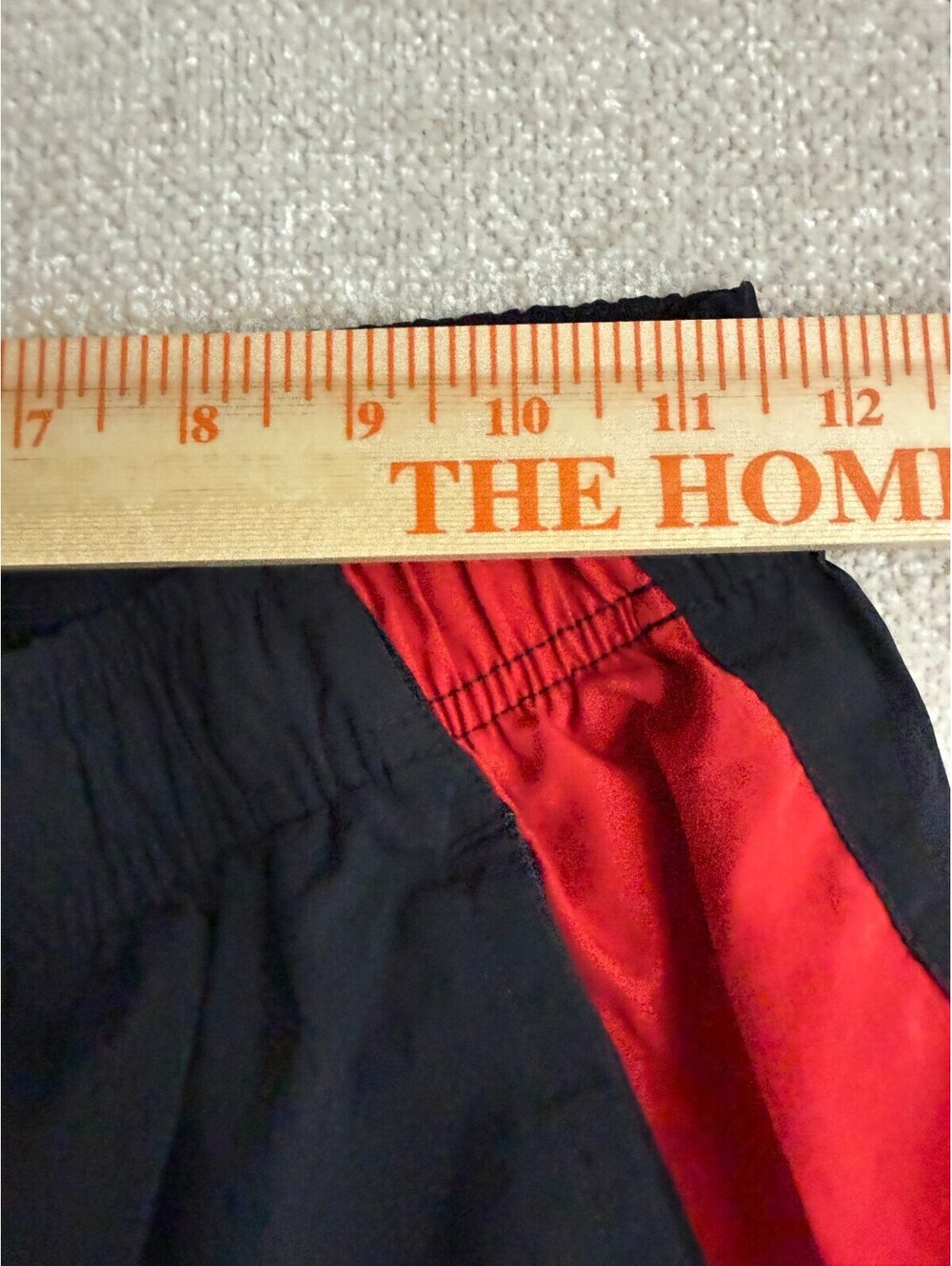 Nike Mens Small Black Red Dri-FIT Athletic Basketball Shorts White Stains Flaw - Picture 6 of 7